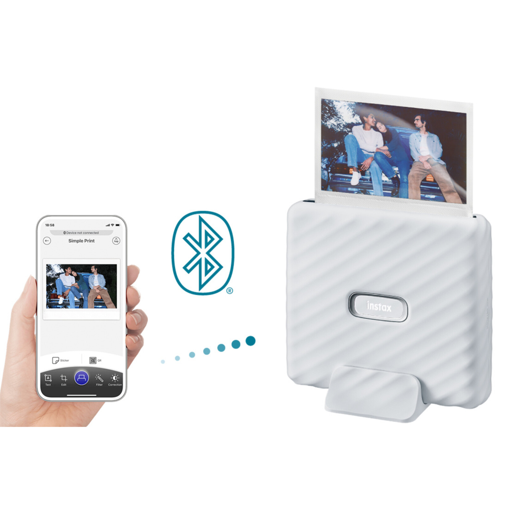 Smartphone printer instax Link WIDE