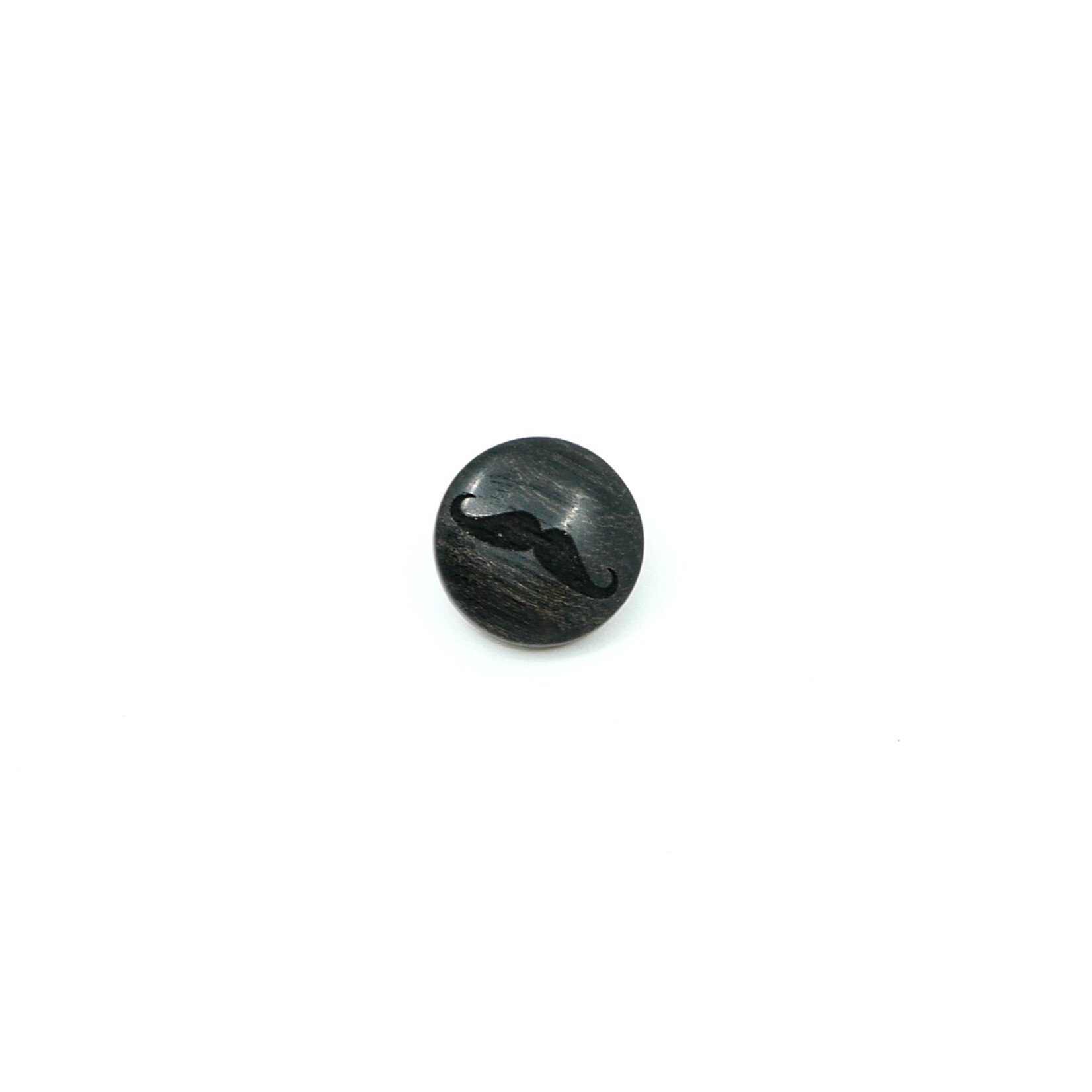 Artisan Obscura Mustache Button (Ebony/11mm Convex)