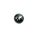 Artisan Obscura Earth Button (Ebony with White FIll /11mm Concave)