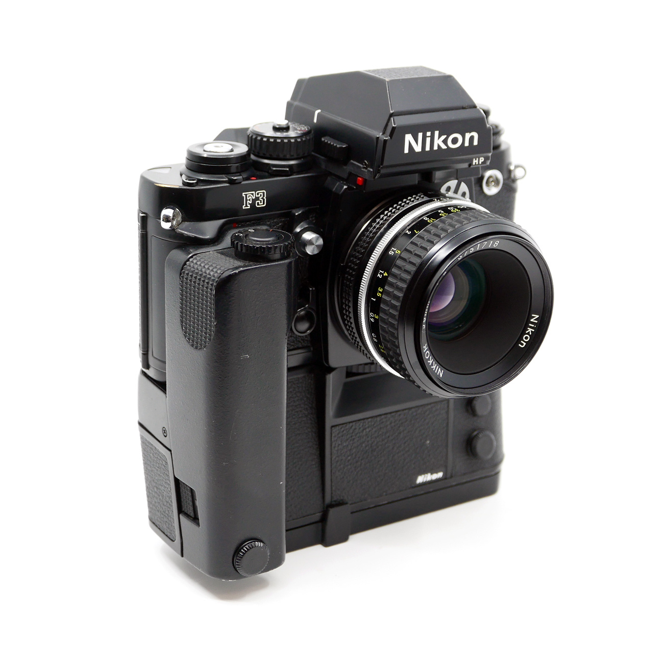 Nikon F3 HP w/MD-4 Motor Drive, 50mm f/2 Ai & AH-2 (Used) - Pro 