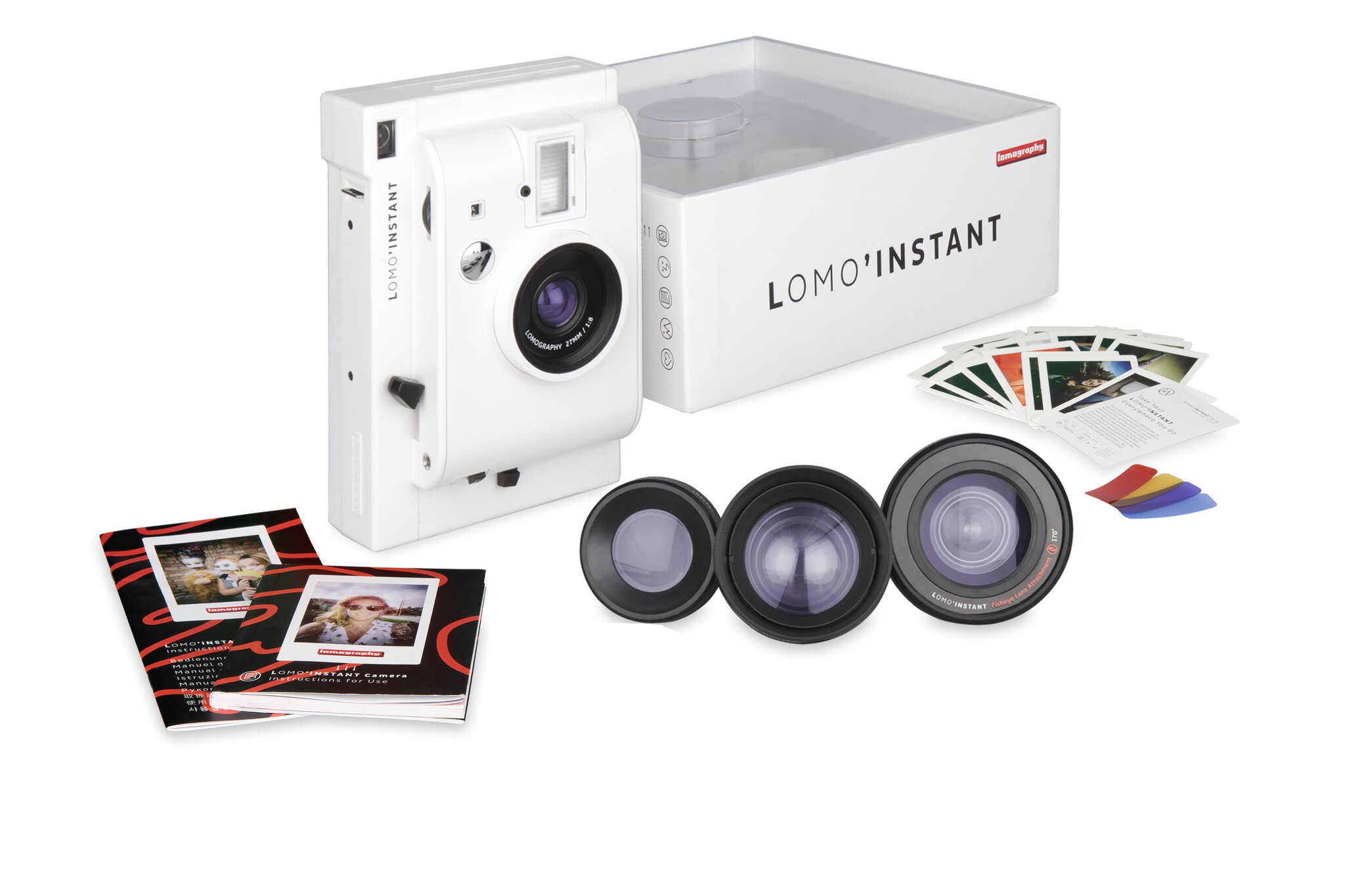 Lomo'Instant + 3種のアタッチメントレンズセット付き (Sanremo Lomo'Instant Camera Sanremo Edition + 3種のアタッチメントレンズ