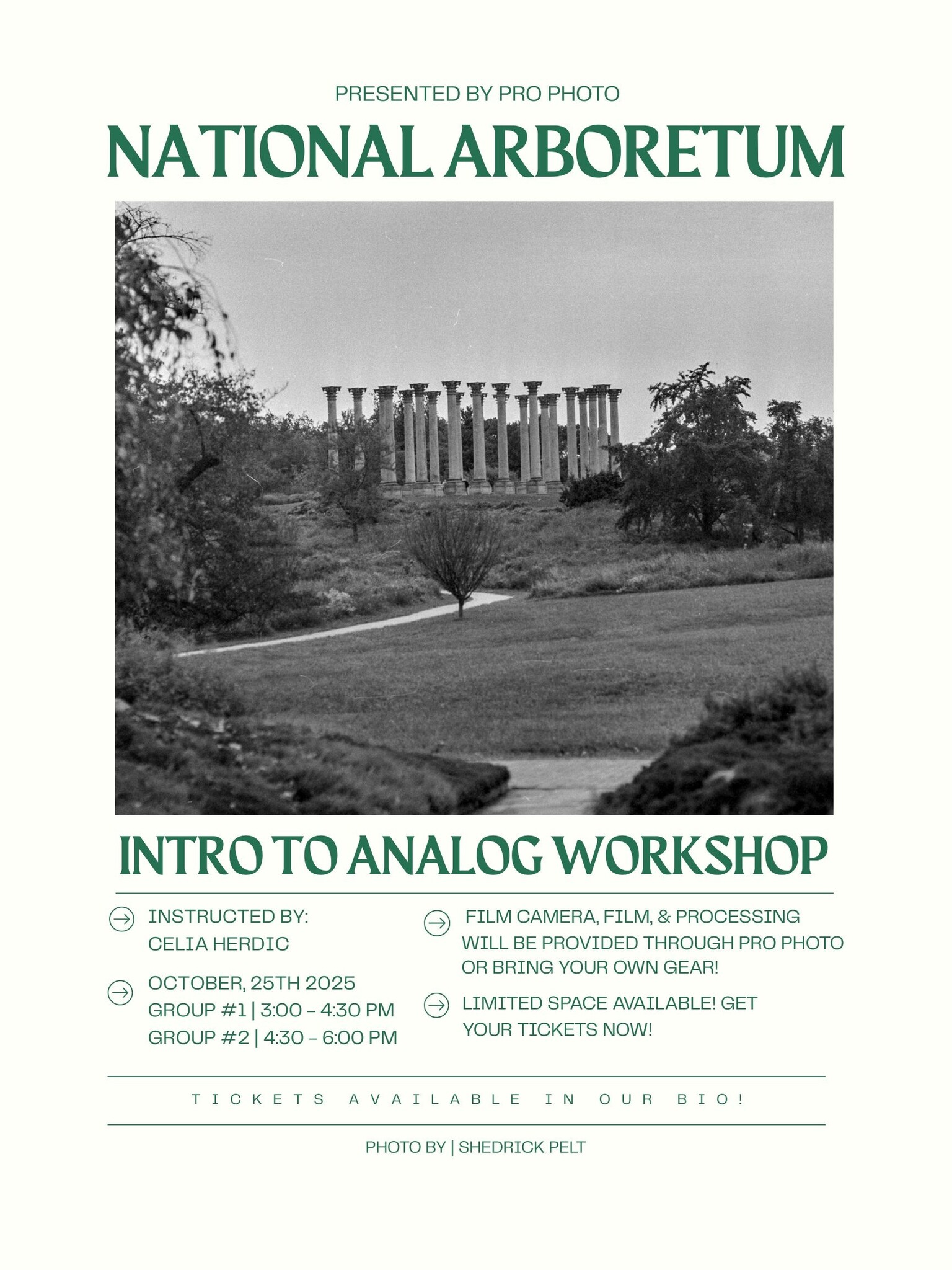 Intro to Film Photography Workshop at the National Arboretum