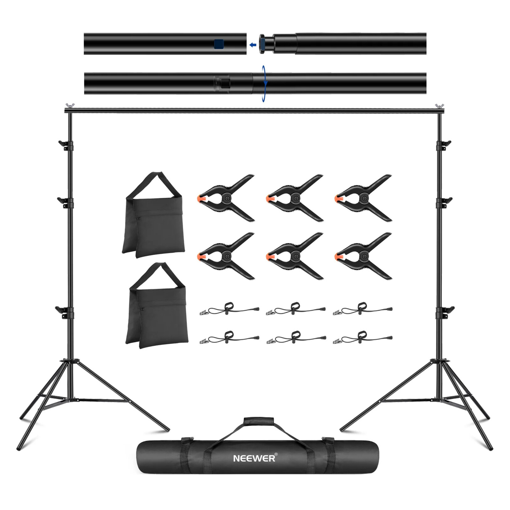 Neewer NEEWER 2.6x3m / 10x8.5ft Adjustable Backdrop Stand Kit
