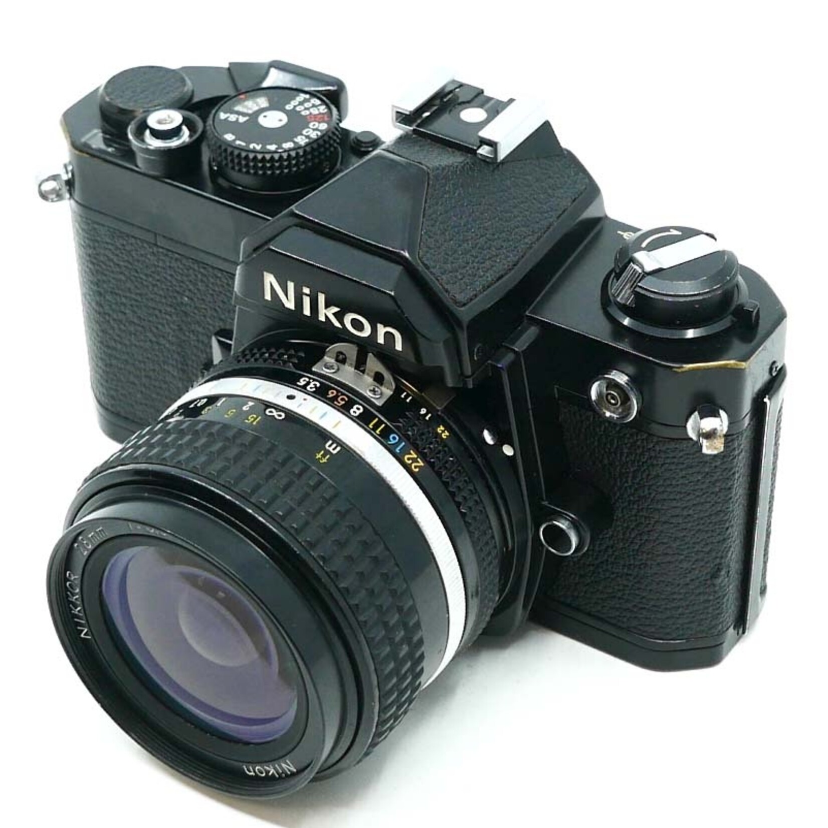 Nikon Nikon FM SLR camera BLACK w/28mm f3.5 Lens Ai (Used)