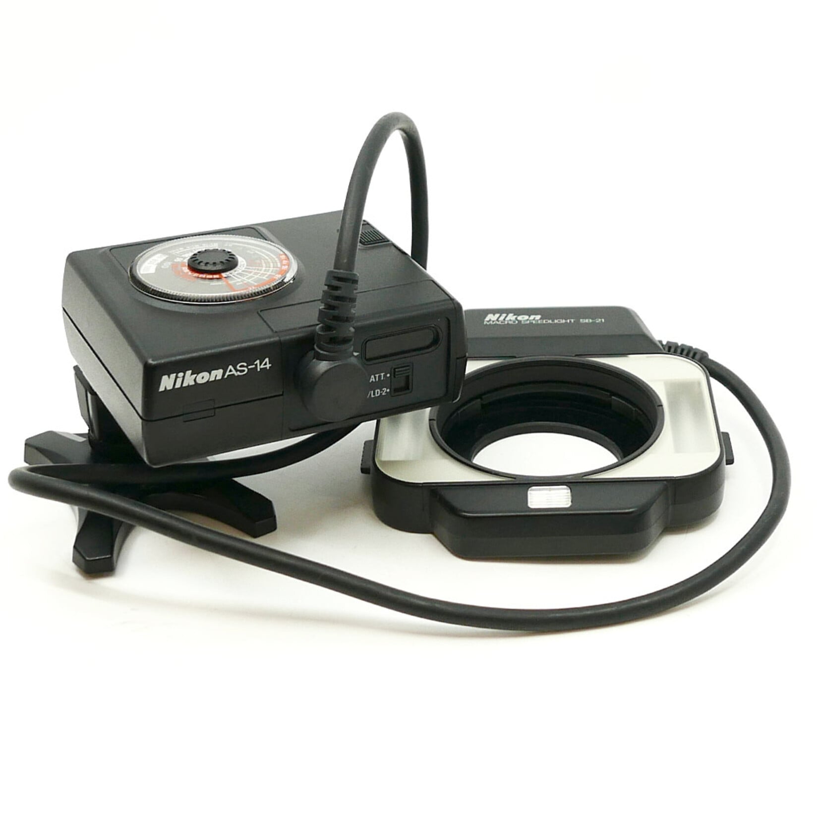 Nikon Nikon SB-21 Macro Speedlight Flash +AS-14 Controller - AS-IS (Used)