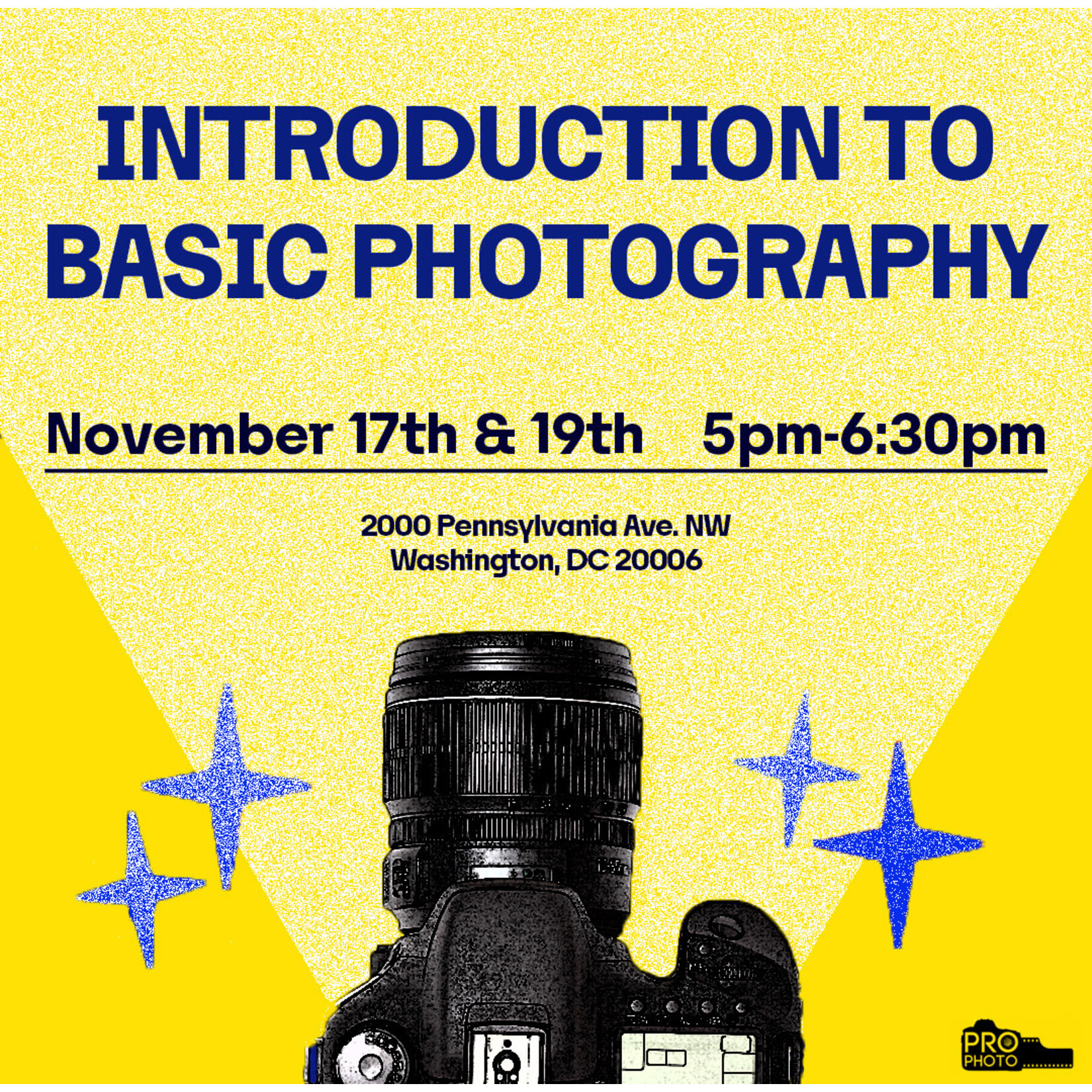Introduction to Basic Photography - 2 Sessions