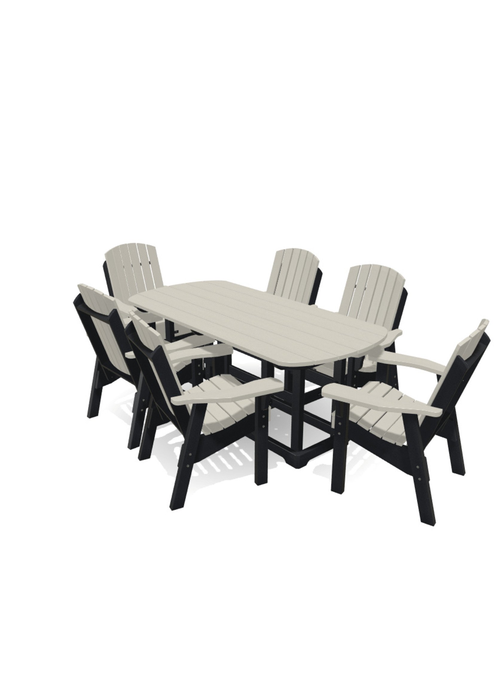 Krahn Dining 6' Oval Table w/6 Arm Chairs