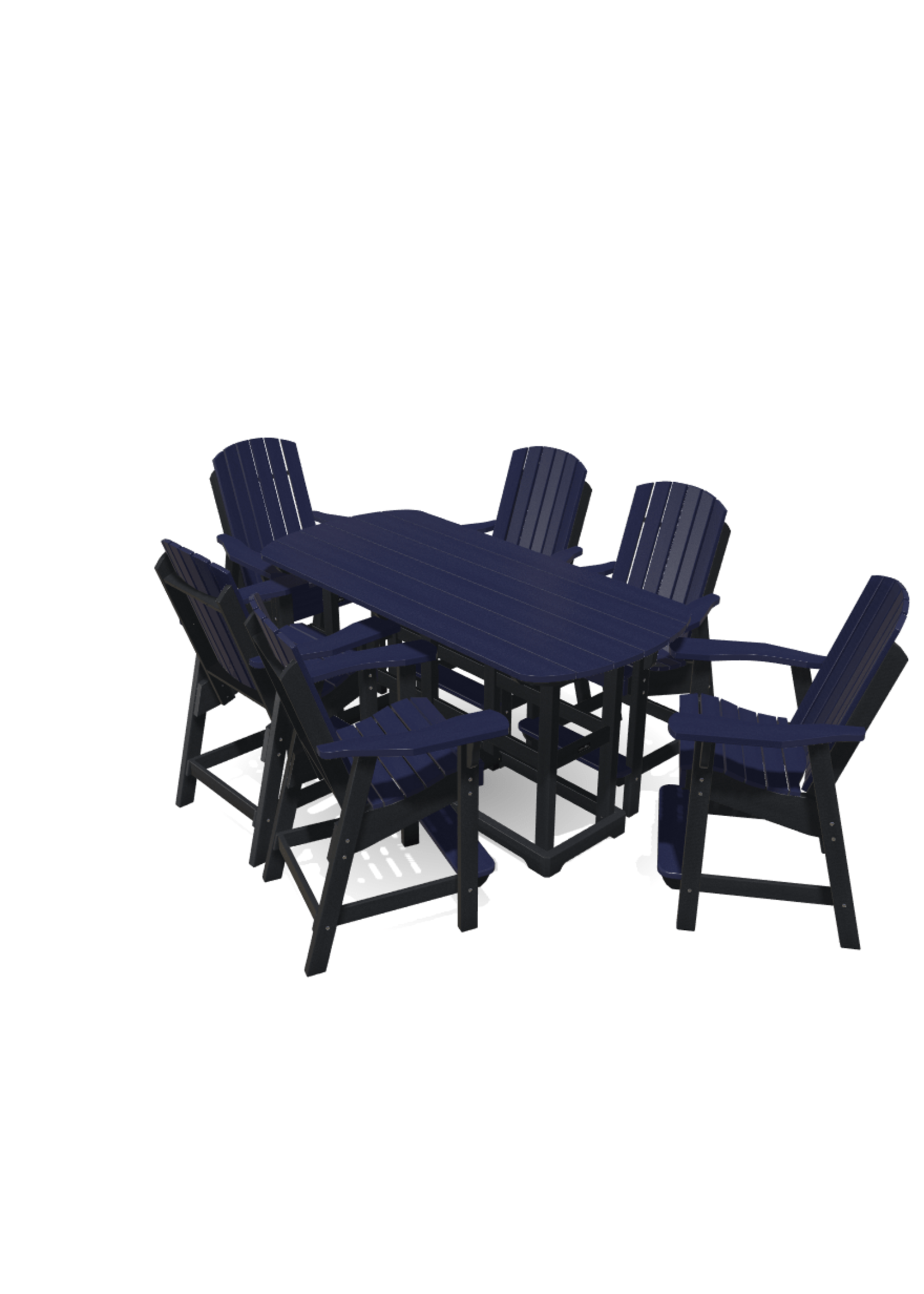 Krahn Bistro 6' Oval Table w/6 Arm Chairs