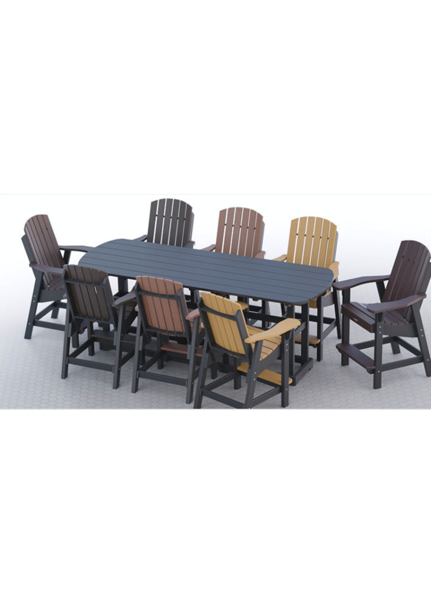 Krahn Bistro 8' Table w/8 Arm Chairs