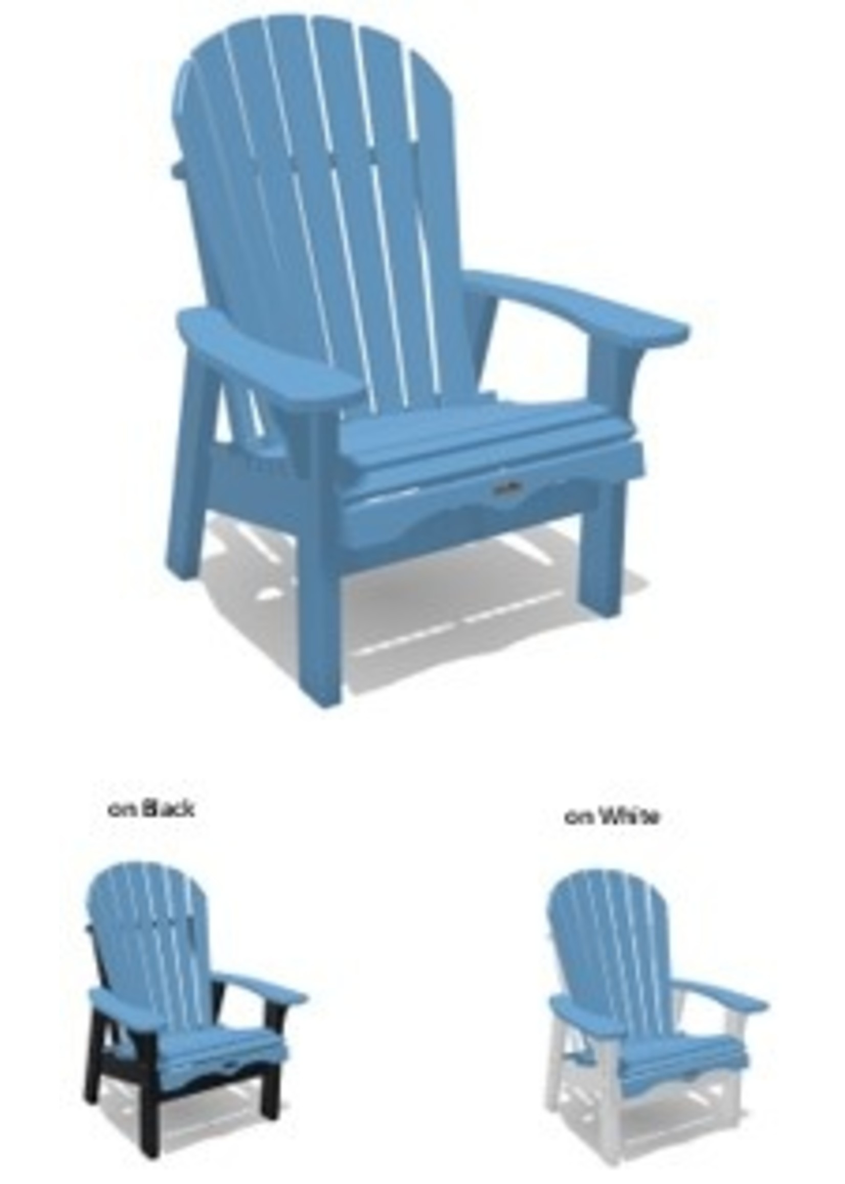 Woodmill of Muskoka Raised Adirondack Chair Deluxe with 5.5" Wide Arms