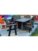 Leisure Lawns 6' Dining Table, 4Swivel Chairs and 2 Arm Chairs