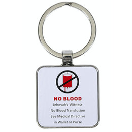 Metal No Blood Keychain