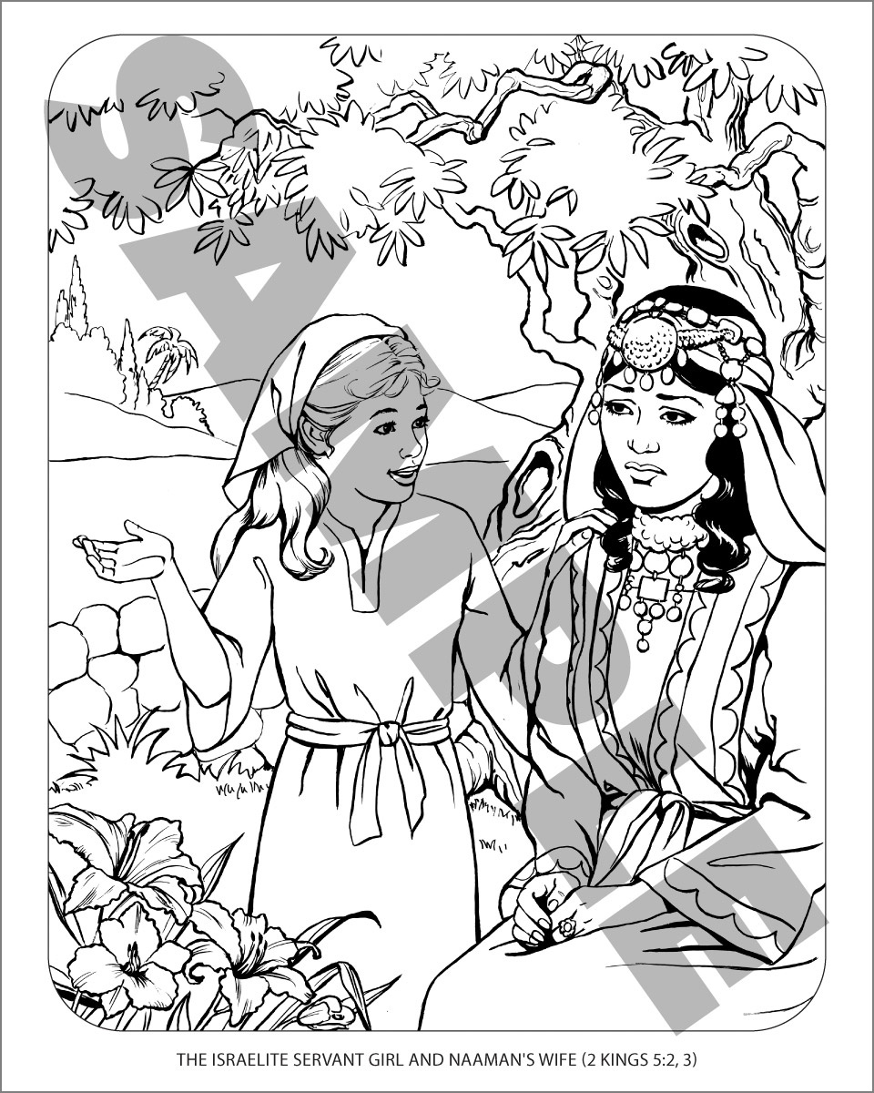naamans servant girl coloring pages