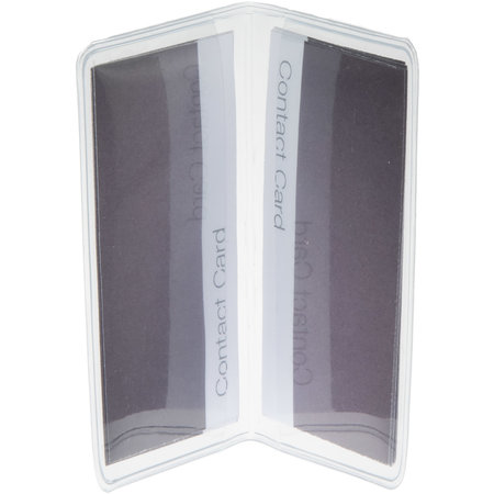 Clear 2 Pocket Contact Card Holder