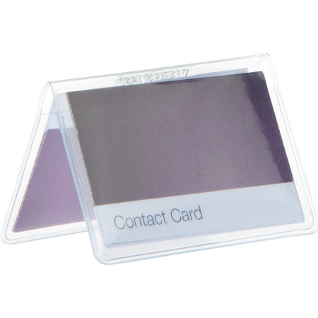Clear 2 Pocket Contact Card Holder