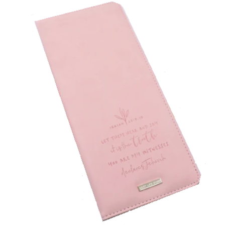 Happier To Give Pink or Teal Tract Holder