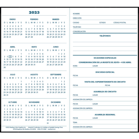 Madzay 2023 Madzay Pocket Calendar