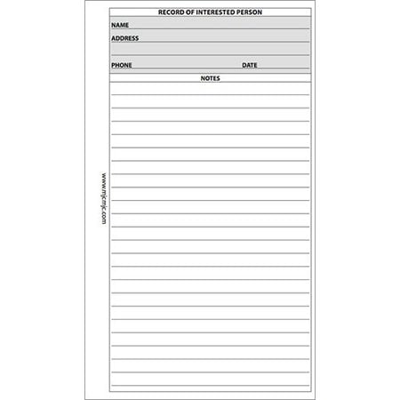 MJC Return Visit Refill Sheet (English or Spanish)