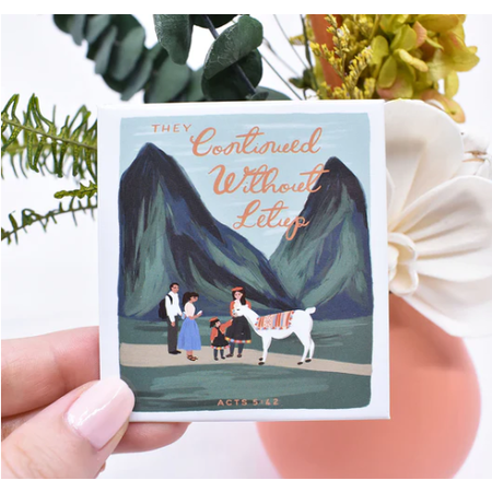 Acts 5:42 Llama Magnet