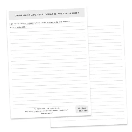 2025 Pure Worship Convention Notebook - Black