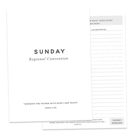 2025 Pure Worship Convention Notebook - Black