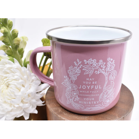 Happier To Give HTG Pink Pioneering Enamel Mug