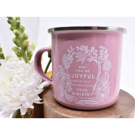 Happier To Give HTG Pink Pioneering Enamel Mug