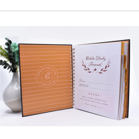 Happier To Give HTG Bible Study Journal-Vintage Butterfly
