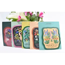 Happier To Give HTG 5PK Vintage Floral Stickers-Encouragement