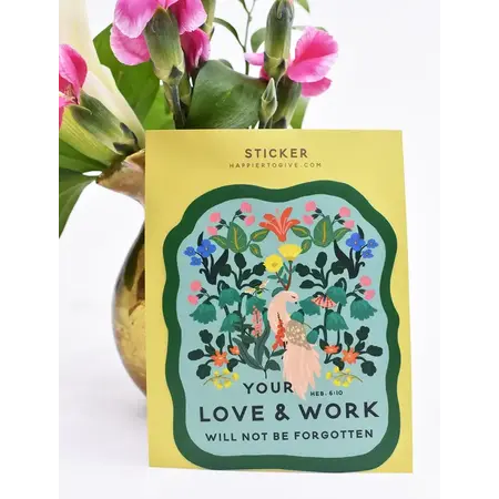 Happier To Give HTG 5PK Vintage Floral Stickers-Encouragement