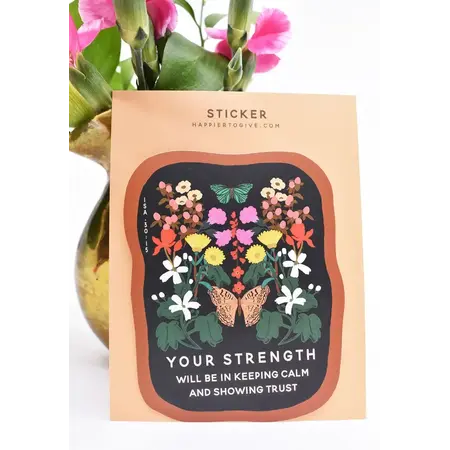 Happier To Give HTG 5PK Vintage Floral Stickers-Encouragement
