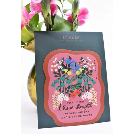 Happier To Give HTG 5PK Vintage Floral Stickers-Encouragement