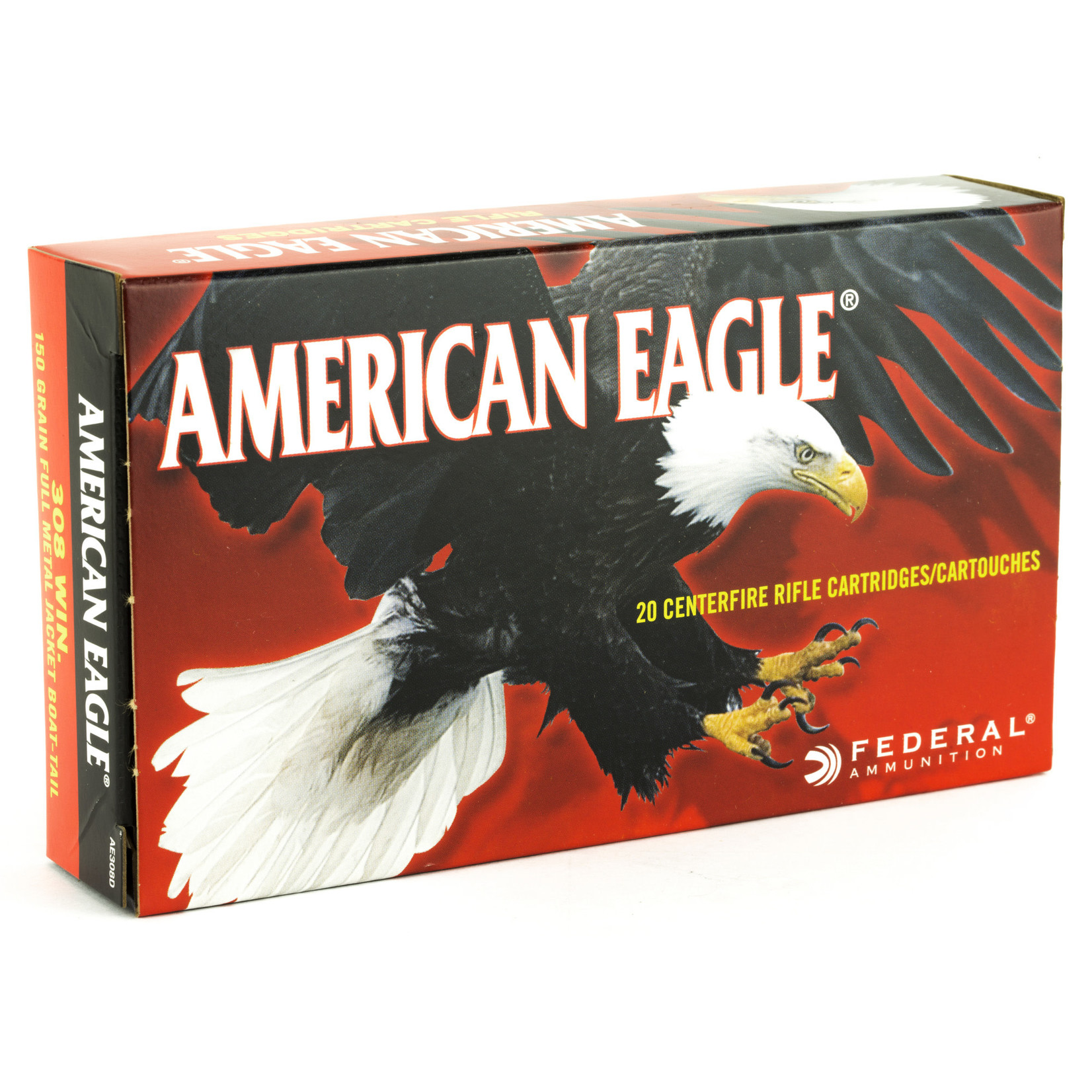 Federal Federal, American Eagle, 308WIN, 150 Grain, Full Metal Jacket, 20 Round Box