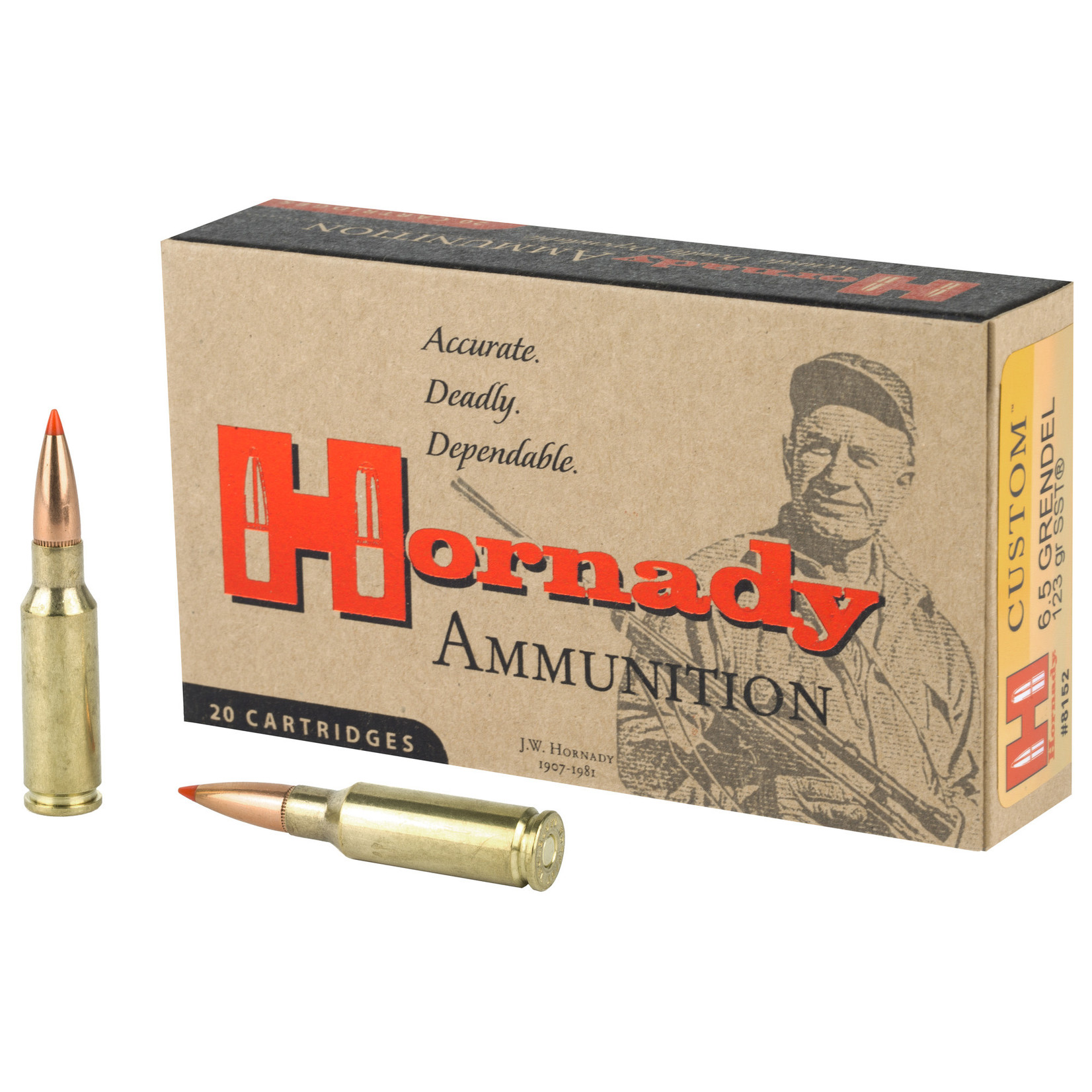 Hornady Hornady, Custom Ammunition, 6.5 Grendel, 123 Grain, SST, 20 Round Box