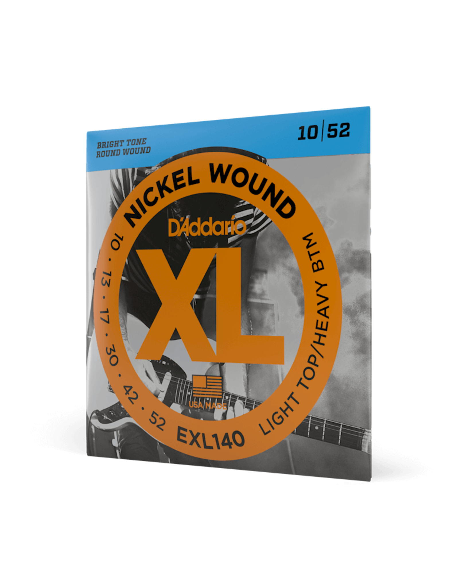 D'Addario D'Addario EXL140 Nickel Wound Light Top/Heavy Btm Electric Guitar Strings 10-52