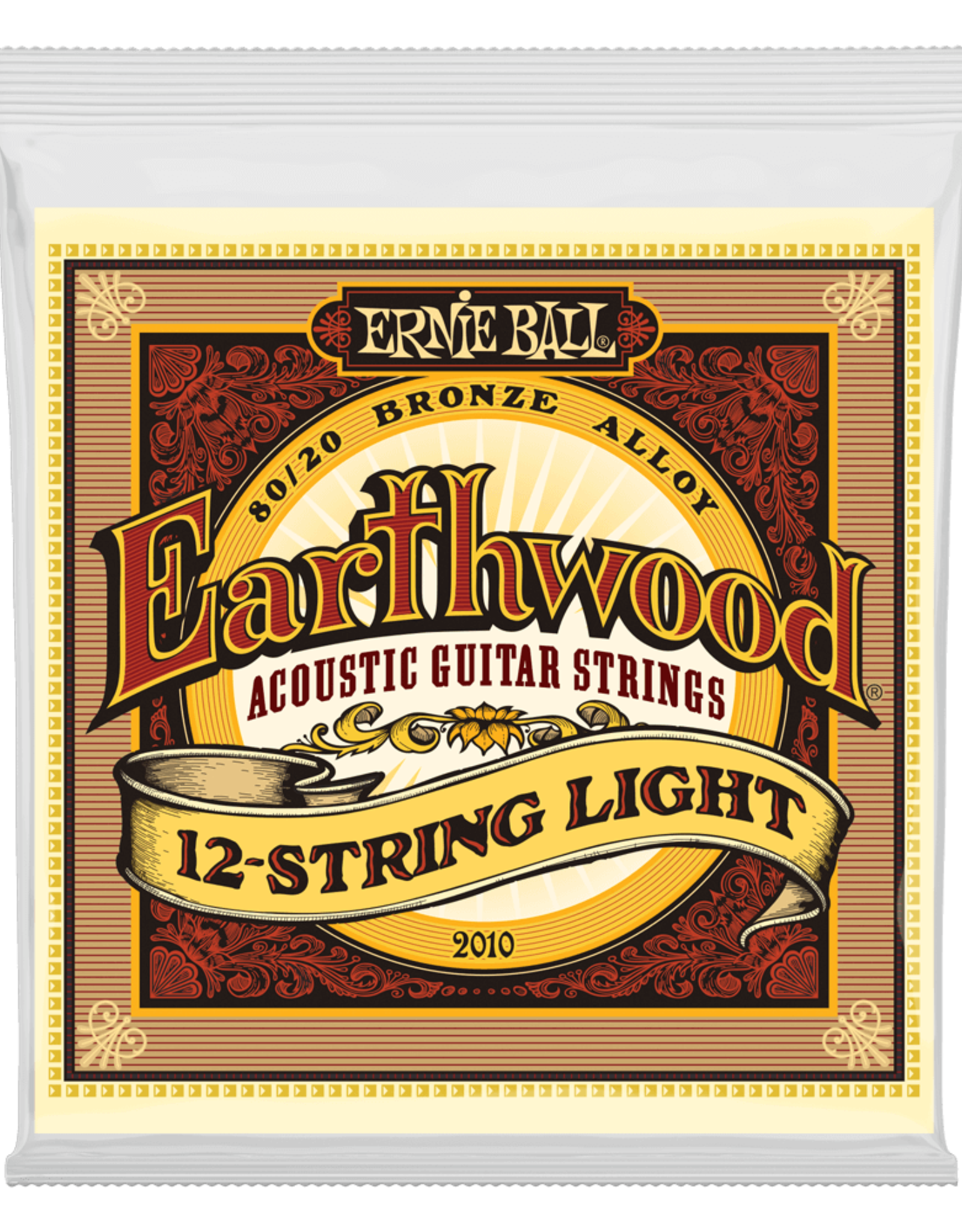 Ernie Ball Ernie Ball 2010 Earthwood Light 12-String 80/20 Bronze 9-46 Gauge