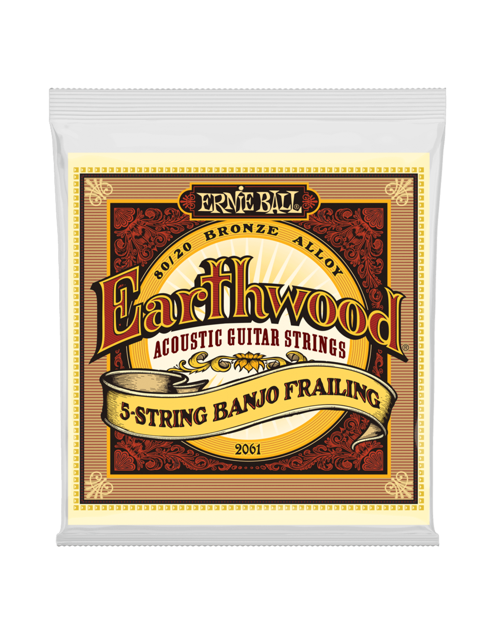 Ernie Ball Ernie Ball 2061 Earthwood 5-String Banjo Frailing Loop End 80/20 Bronze Strings