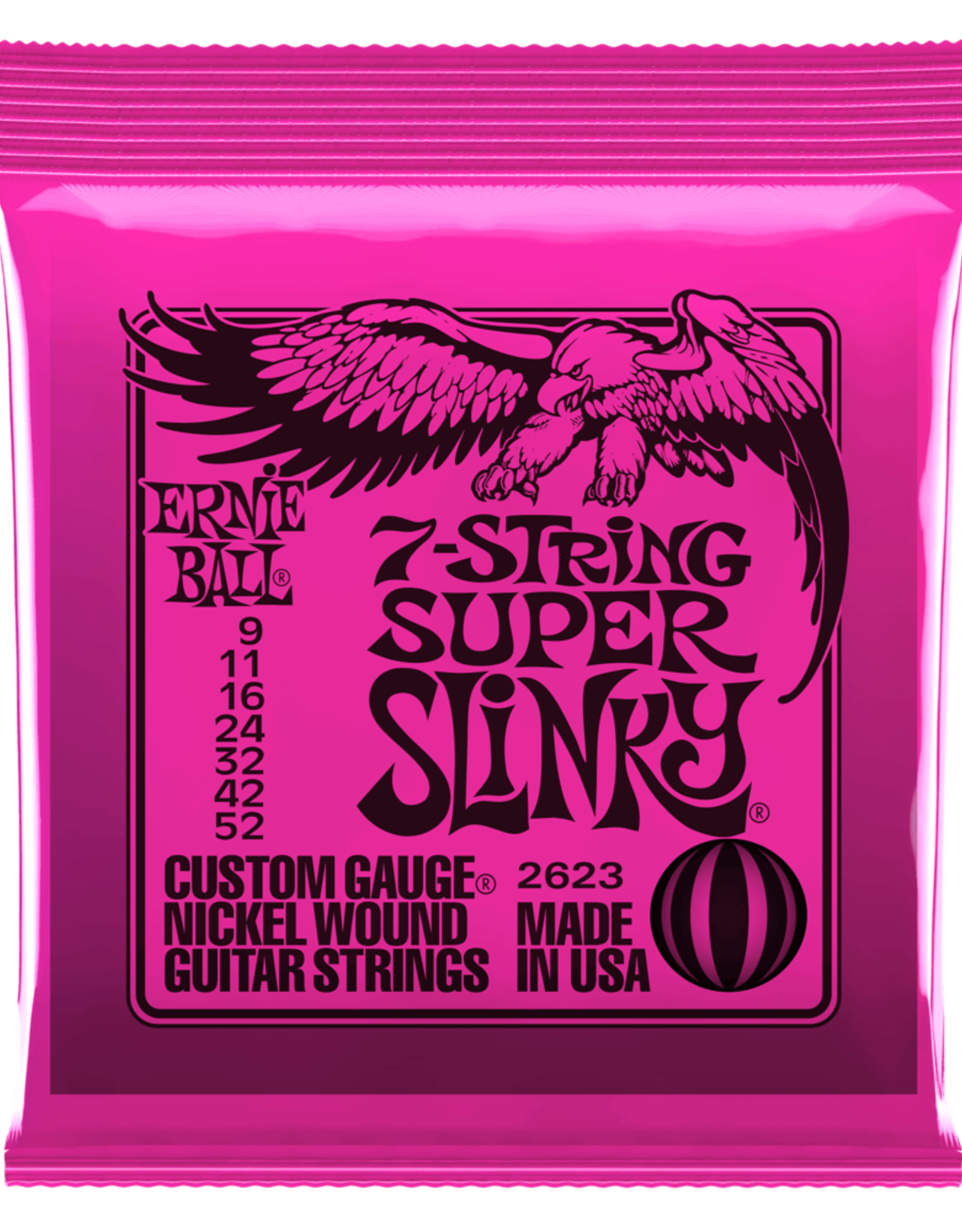 Ernie Ball Ernie Ball 2623 Super Slinky 7-String Nickel Wound  9-52 Gauge