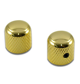 WDMusic WDÂ® Brass Dome Knob Set Of 2 With 1/4 in. Internal Diameter Gold