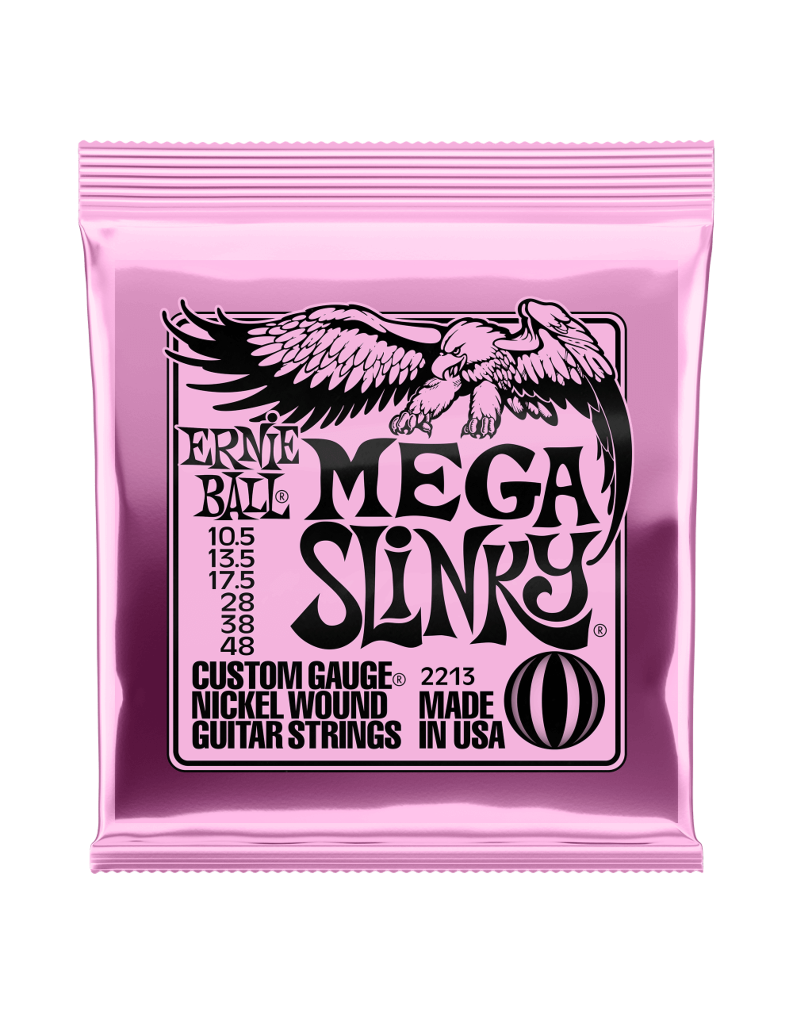 Ernie Ball Ernie Ball 2213 Mega Slinky Nickel Wound Electric Guitar Strings 10.5-48 GAUGE