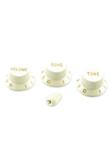 WD Music Products WD Stratocaster/UFO Style Knob Set w/Tip White