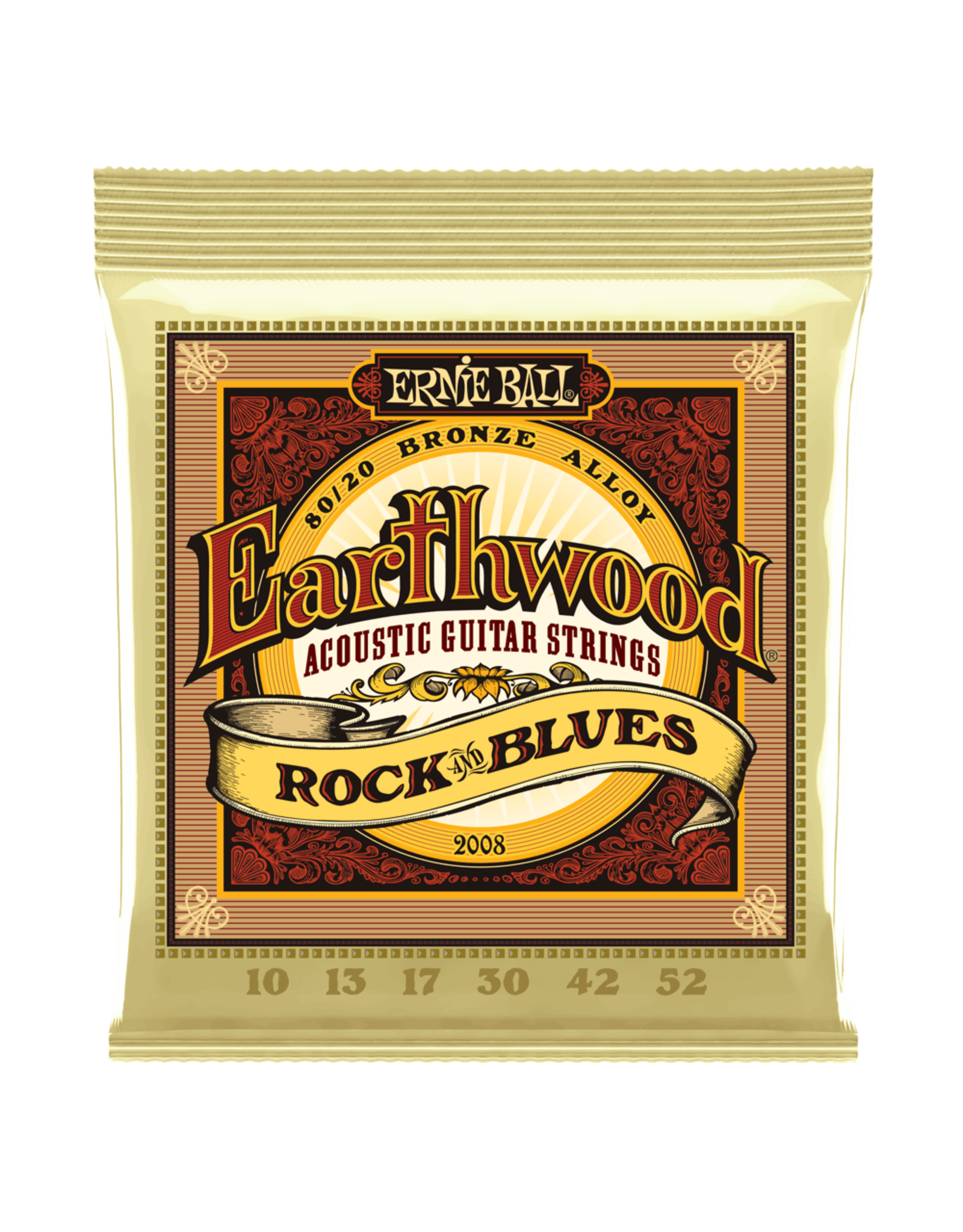 Ernie Ball Earthwood Rock and Blues w/Plain G 80/20 Bronze Acoustic - 10-52
