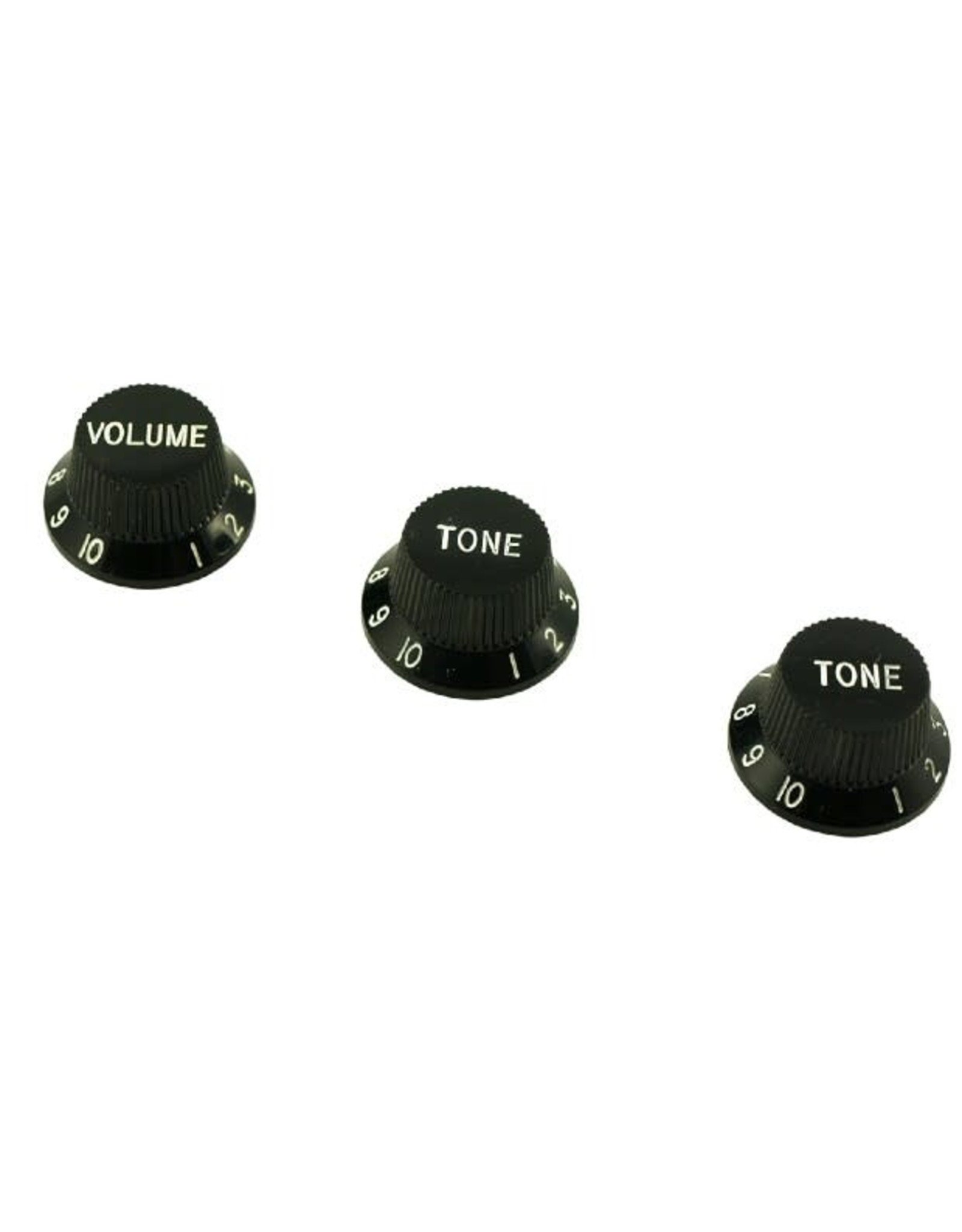 WD Music Products WD Stratocaster/UFO Style Knob Set Metric Black