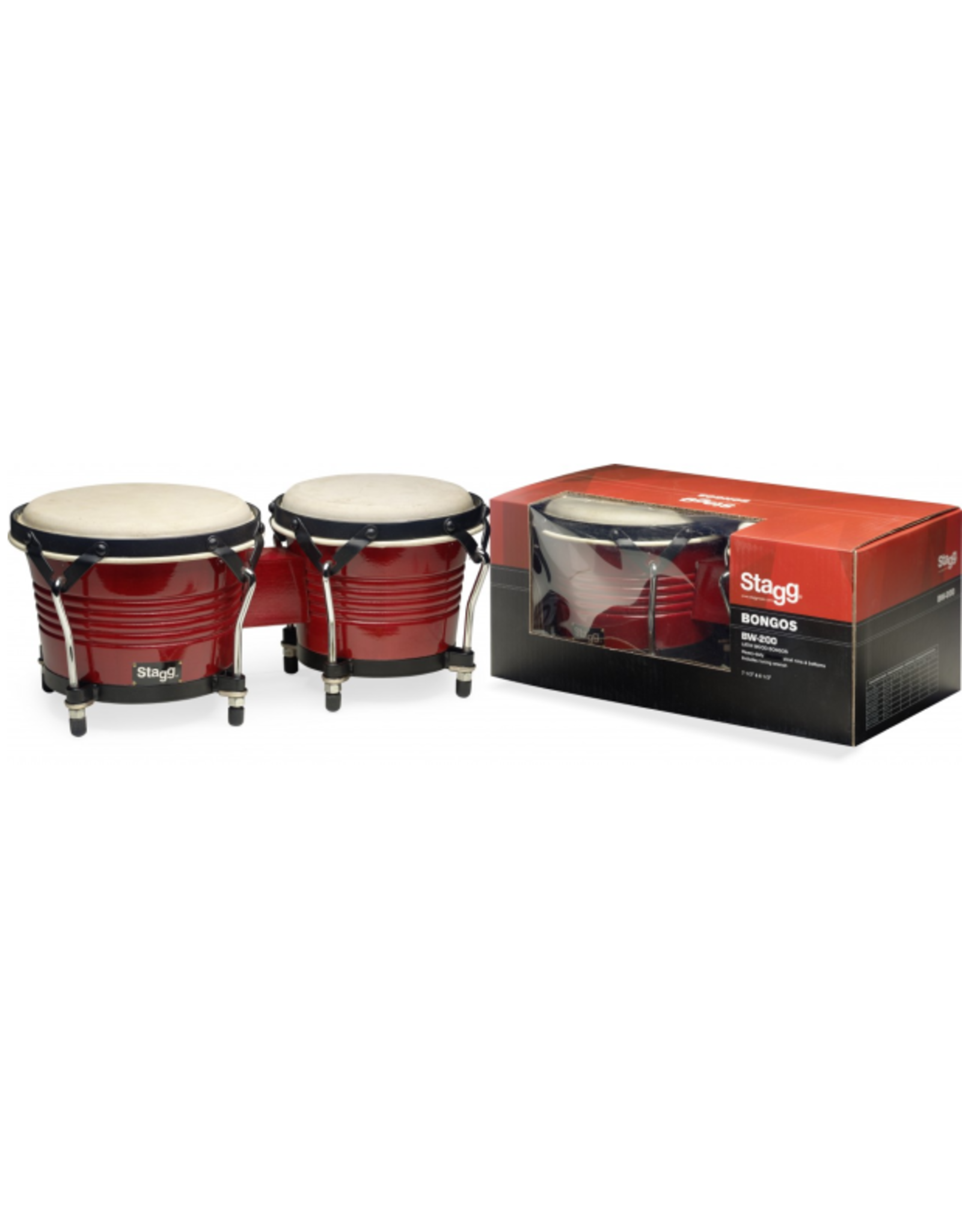 Stagg Stagg Wood Bongo 7.5"+ 6.5" Cherry