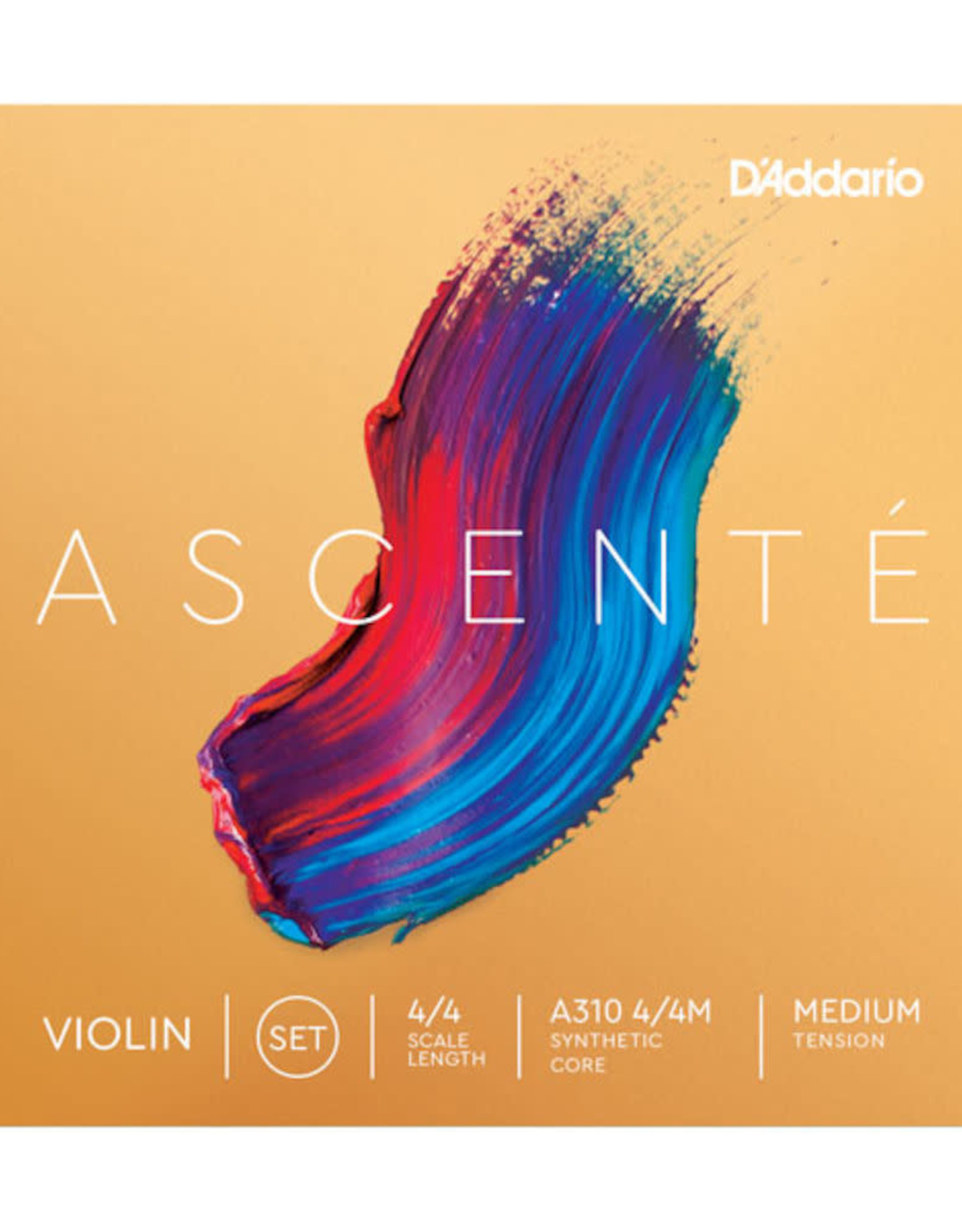 D'Addario D'Addario Ascenté Violin String Set, 4/4 Scale, Medium Tension