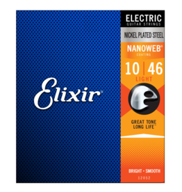 Elixir Elixir 12052 Nickel Plated Steel NANOWEB Light 10-46