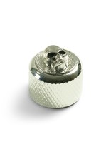 Q-Parts Q-Parts Knob With Angry Skull Inlay Dome Chrome