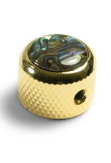 Q-Parts Q-Parts Knob With Abalone Inlay Dome Gold
