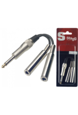 Stagg Stagg 1 x Male Mono Phone Plug/2x Female Mono Phone Plug adaptor