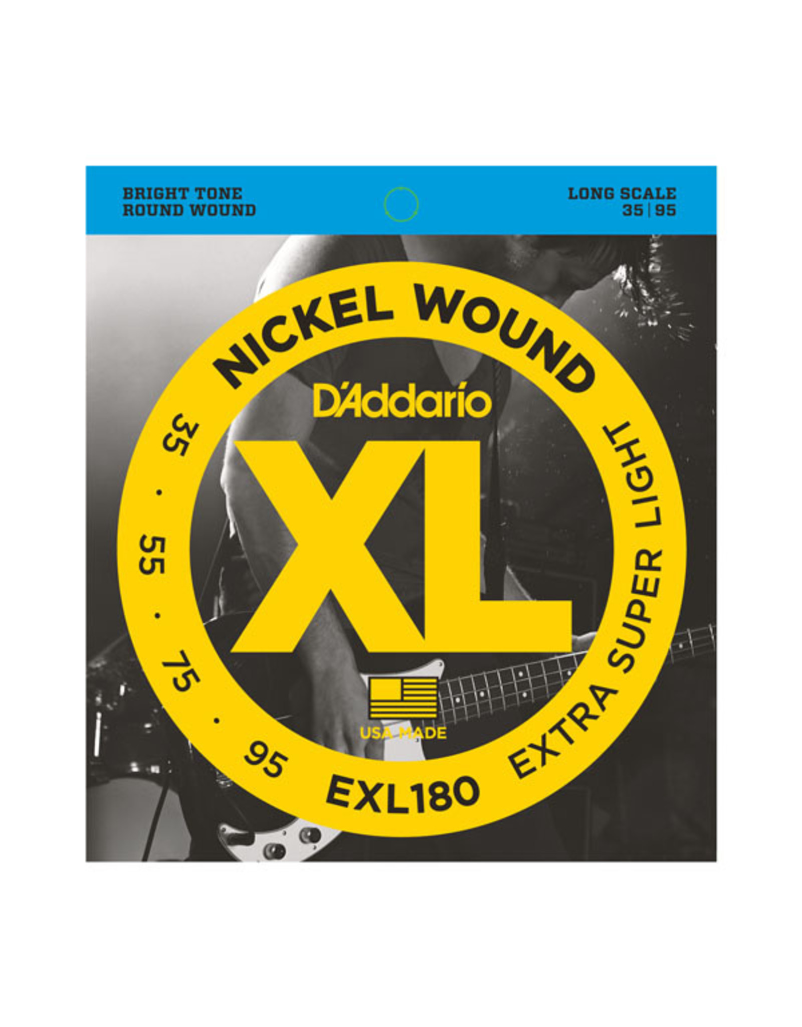 D'Addario D'Addario EXL180 Nickel Wound Bass, Extra Super Light, 35-95, Long Scale